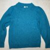 Blue sweater with puffed sleeves