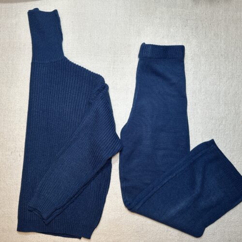 Matching blue knit set
