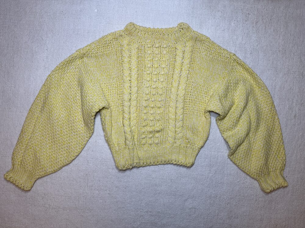 Yellow knit sweater