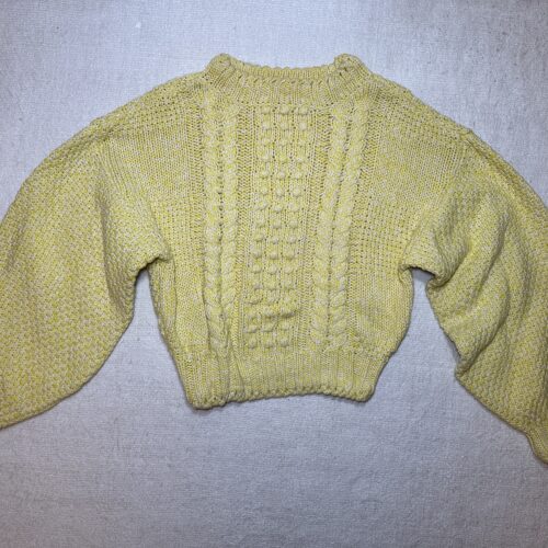 Yellow knit sweater