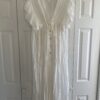 white ruffled dress