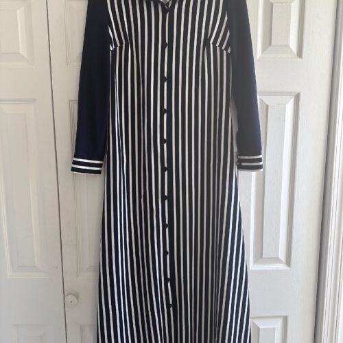 black & white stripped dress