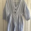 blue puffy dress
