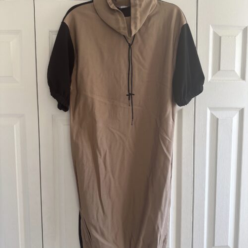 brown shirt dress