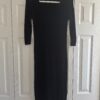 black midi dress