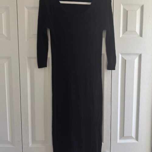 black midi dress