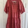 red floral dress
