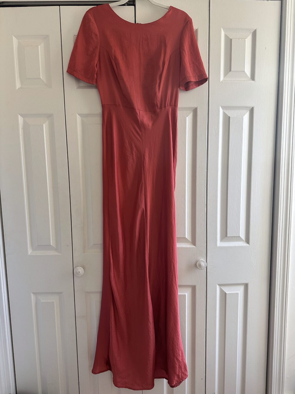 red maxi dress