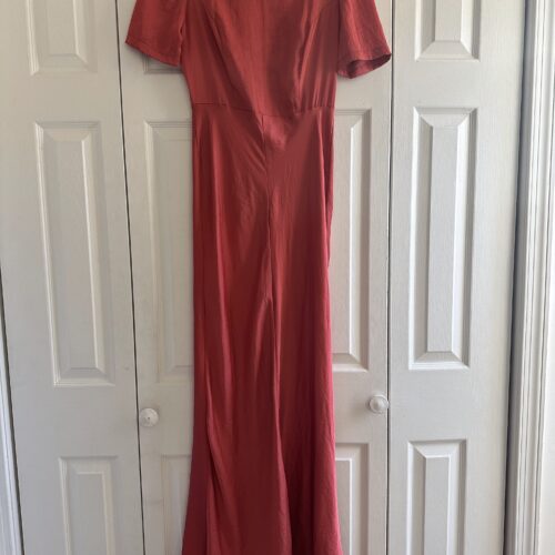 red maxi dress