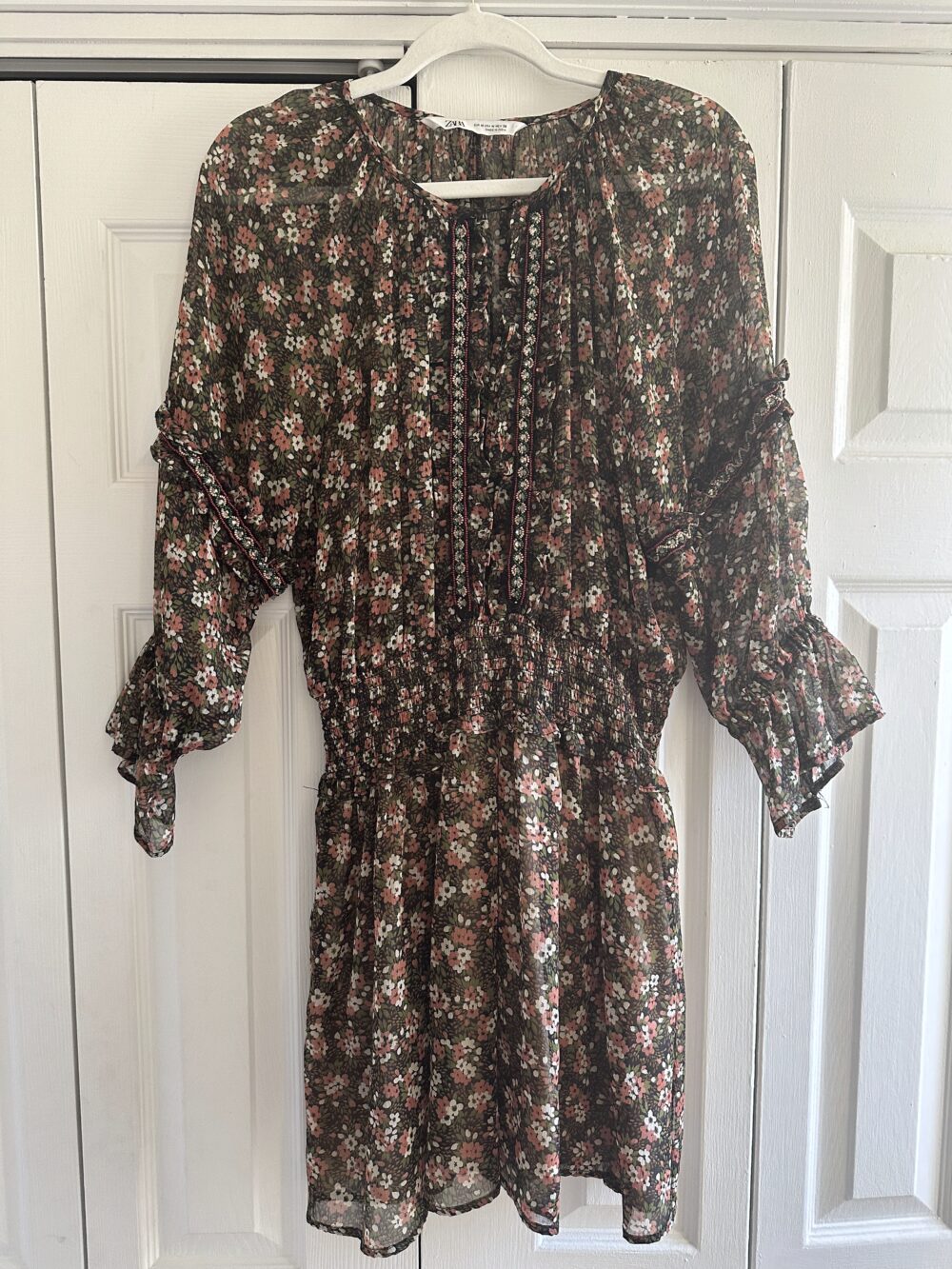 short black floral dress