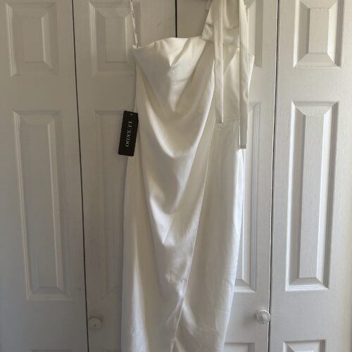 white one shoulder dress
