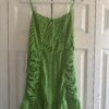 green corset dress
