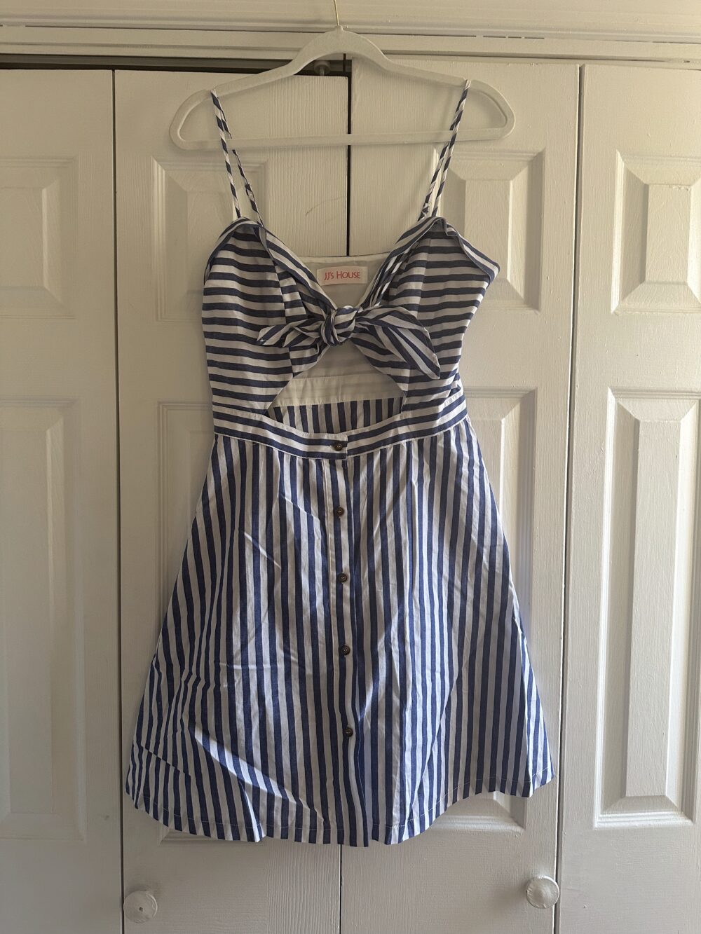 stripped short dress