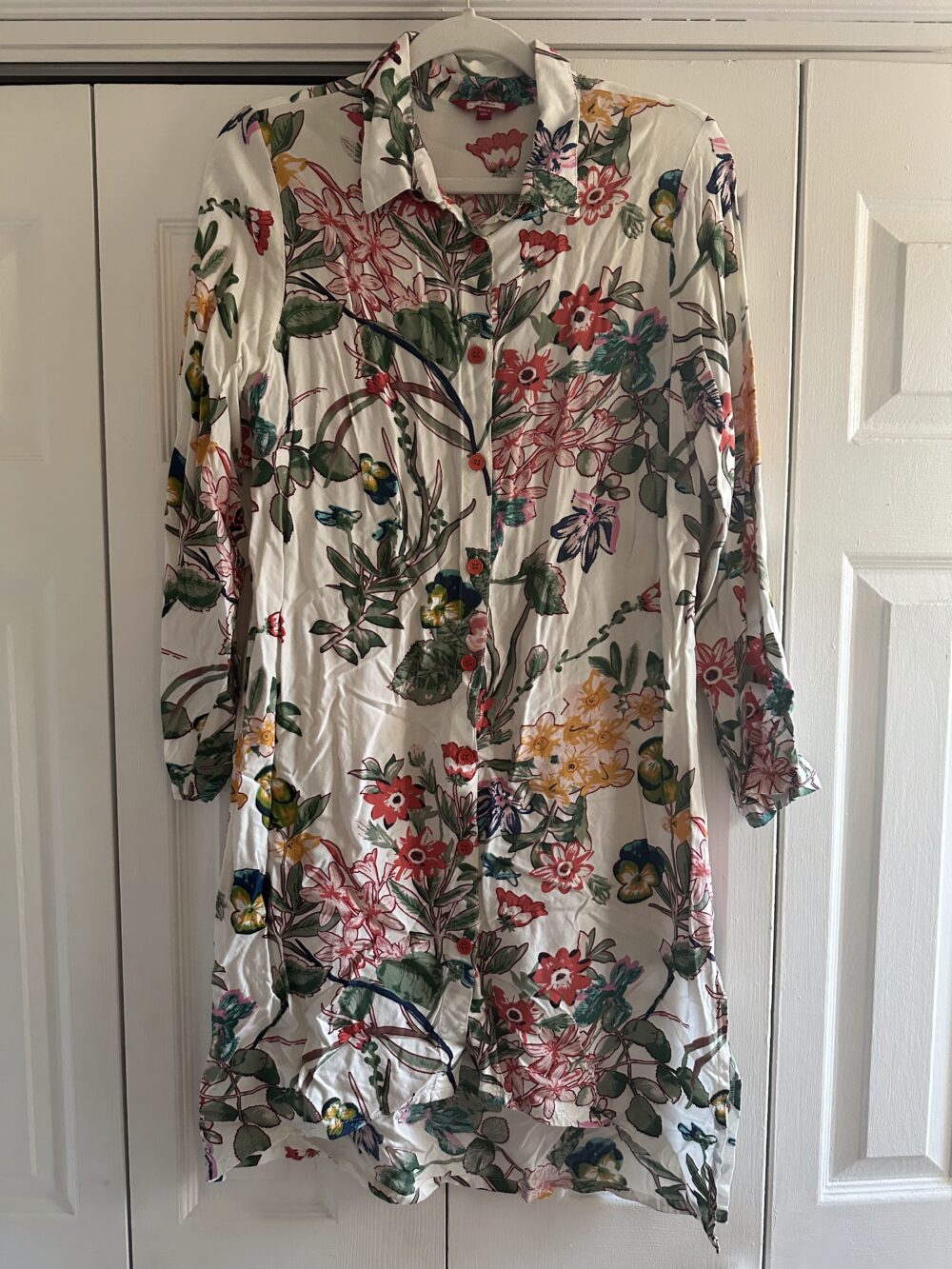white floral dress