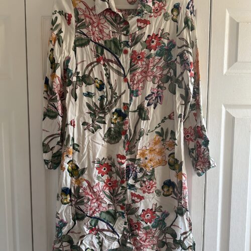 white floral dress