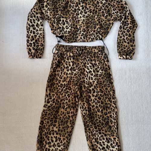 leopard-print two-piece