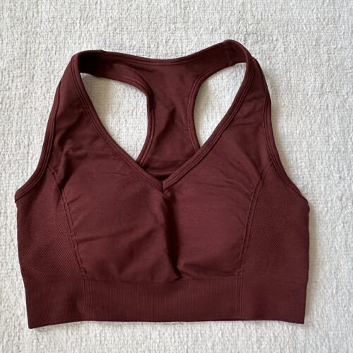 maroon sports bra