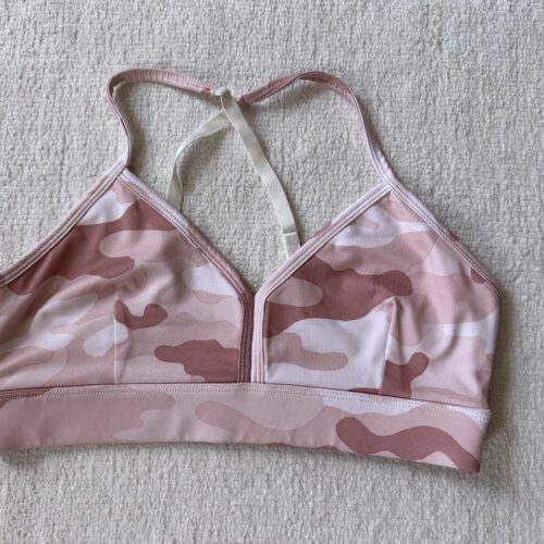 pink camo sports bra