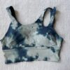 blue tie-dye sports bra