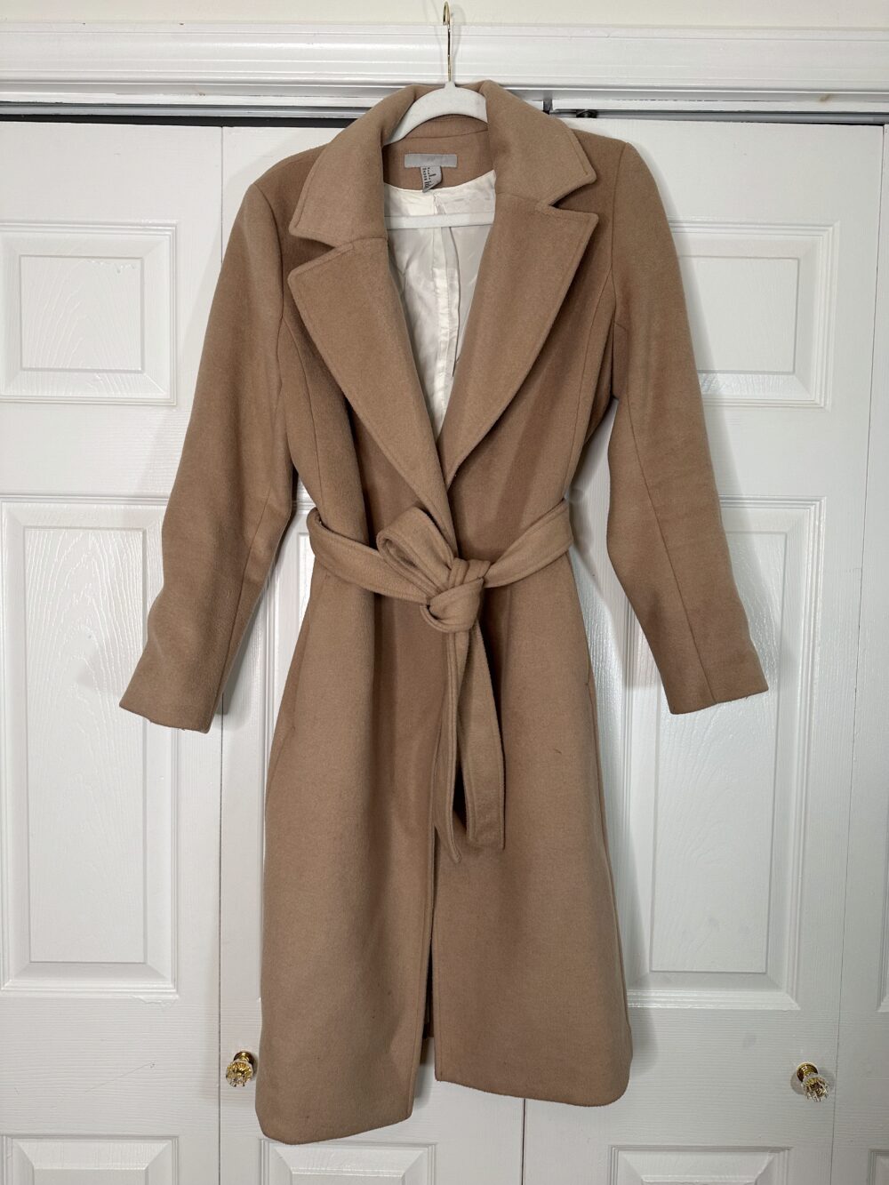 light brown peacoat