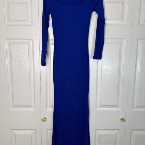 dark blue maxi dress