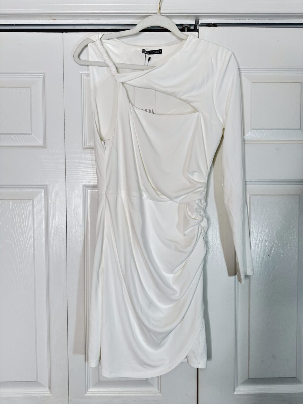 white one shoulder dress