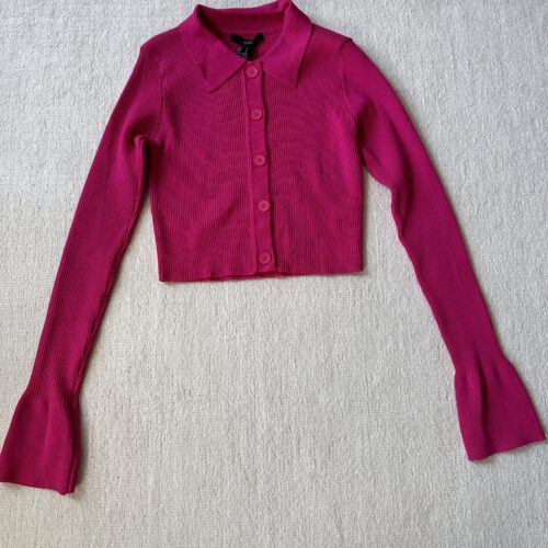 pink collard sweater