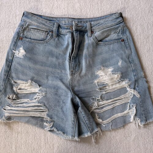 ripped denim shorts