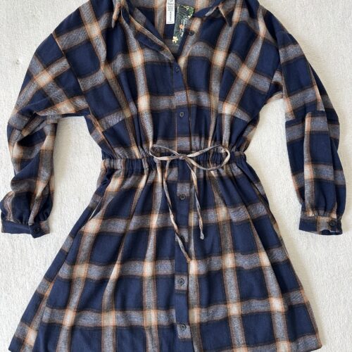 navy flannel dress