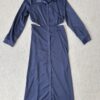 blue button up dress