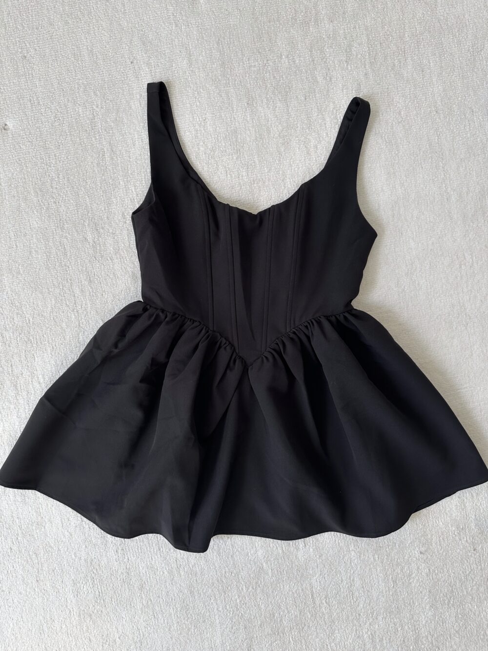 black corset dress