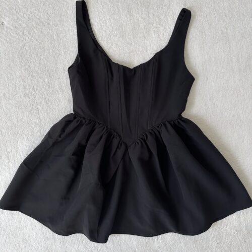 black corset dress
