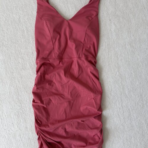 pink fitted dress