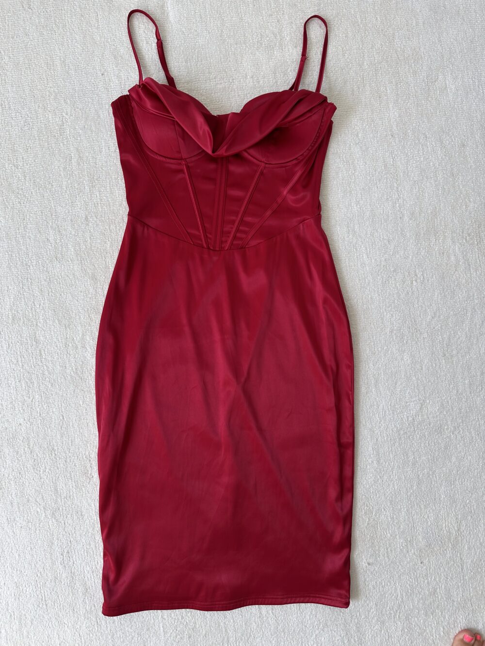 red corset dress