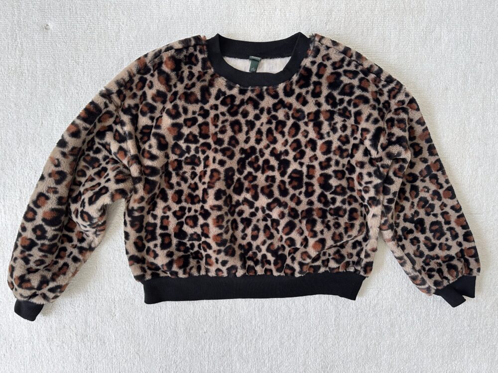 leopard crew neck