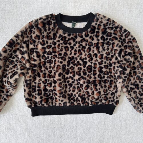 leopard crew neck