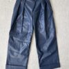 blue leather pants