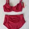 maroon two piece